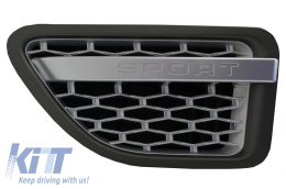 Középső hűtőrács és oldalsó szellőző szett Land Rover Range Rover Sport (2005-2008) L320 Autobiography Look ezüst-image-6020596