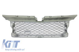 Középső hűtőrács és oldalsó szellőző szett Land Rover Range Rover Sport (2005-2008) L320 Autobiography Look ezüst-image-6020597