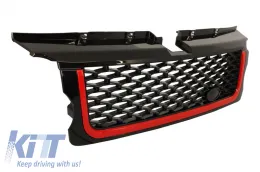 Középső hűtőrács és oldalsó szellőző szett Land Rover Range Rover Sport (2005-2008) L320 Autobiography Look fekete-piros kiadás-image-6020584