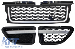 image-50-Középső hűtőrács és oldalsó szellőző szett Land Rover Range Rover Sport (2005-2008) L320 Autobiography Look teljesen fekete