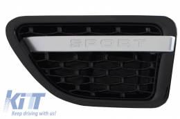 Középső hűtőrács és oldalsó szellőző szett Land Rover Range Rover Sport (2005-2008) L320 Autobiography Look teljesen fekete-image-6020563