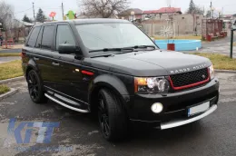 Középső hűtőrács és oldalsó szellőző szett Land Rover Range Rover Sport Facelift (2010-2013) L320 Autobiography Look fekete-piros kiadás-image-6021899