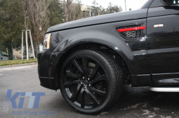 Középső hűtőrács és oldalsó szellőző szett Land Rover Range Rover Sport Facelift (2010-2013) L320 Autobiography Look fekete-piros kiadás-image-6021900