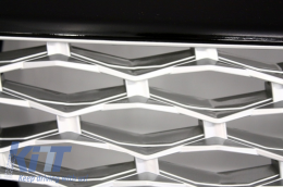Középső hűtőrács és oldalsó szellőző szett Land Rover Range Rover Sport Facelift (2009-2013) L320 Autobiography Look fekete-ezüst kiadás-image-6006742