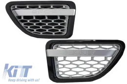 Középső hűtőrács és oldalsó szellőző szett Land Rover Range Rover Sport (2005-2008) L320 Autobiography Look fekete-ezüst kiadás-image-6020570