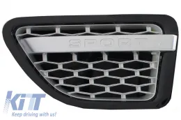 Középső hűtőrács és oldalsó szellőző szett Land Rover Range Rover Sport (2005-2008) L320 Autobiography Look fekete-ezüst kiadás-image-6020571