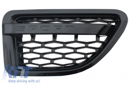 Középső hűtőrács és oldalsó szellőző szett Land Rover Range Rover Sport (2005-2008) L320 Autobiography Look teljesen fekete-image-6026291