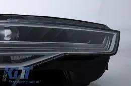 Középső hűtőrács és teljes LED fényszóró dinamikus irányjelzővel AUDI A6 C7 4G Facelift (2015-2018) modellekhez, RS6 Matrix Design-image-6054097
