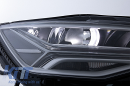 Középső hűtőrács és teljes LED fényszóró dinamikus irányjelzővel AUDI A6 C7 4G Facelift (2015-2018) modellekhez, RS6 Matrix Design-image-6054102