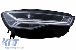 Középső hűtőrács és teljes LED fényszóró dinamikus irányjelzővel AUDI A6 C7 4G Facelift (2015-2018) modellekhez, RS6 Matrix Design-image-6054103