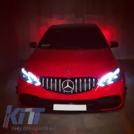 Középső hűtőrács Mercedes E-osztály W212 S212 Facelift (2013-2016) GT-R Panamericana Design-image-6042815