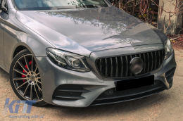 Középső hűtőrács Mercedes E-osztály W213 S213 C238 (2016-Up) AMG GT-R Panamericana Design Fekete-image-6100141