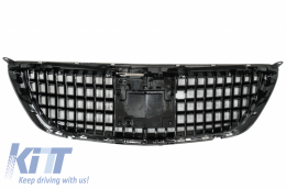 Középső hűtőrács MERCEDES S-osztály W222 X222 (2014-) függőleges Design króm-image-6057440