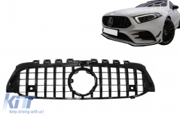 Középső rács Mercedes A-osztály W177 Hatchback / V177 Sedan (04.2018-) GT-R Panamericana Design Fekete-image-6099929