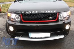 Középső rács  és oldalsó szellőző összeállítás Land Rover Range Rover Sport Facelift (2010-2013) L320 Autobiography Look fekete piros kiadás-image-6021898