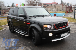 Középső rács  és oldalsó szellőző összeállítás Land Rover Range Rover Sport Facelift (2010-2013) L320 Autobiography Look fekete piros kiadás-image-6021899