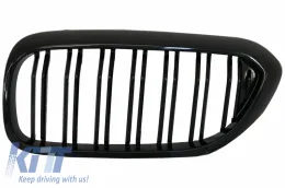 Középső vese hűtőrács BMW 5-ös G30 G31 Sedan Touring (2017-) M Design dupla csíkos zongoralakk fekete-image-6043599