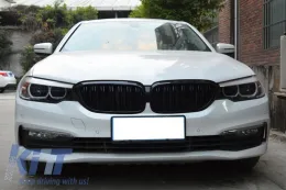 Középső vese hűtőrács BMW 5-ös G30 G31 Sedan Touring (2017-) M Design dupla csíkos zongoralakk fekete-image-6043603