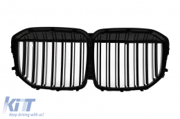 Központi vese hűtőrács BMW X7 G07 (2018-2022) Double Stripe M Design zongoralakk fekete-image-6105657