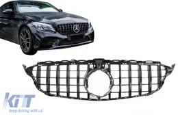 image-63-Kratka przednia Dla Mercedesa klasy C W205 S205 A205 C205 Facelift 03.18-20 Czarny