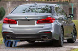 Ákroi Exatmíseon katállhles gia BMW 5 Series G30 G31 (2017-up) F10 F11 (2010-2014) F10 F11 LCI (2015-2017) 6 Series G32 (2017-up) M-Tech Athlhtikó Schediasmós Chrómio-image-6057377