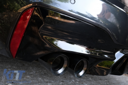 Ákroi Exatmíseon katállhles gia BMW 5 Series G30 G31 G38 (2016-2020) 6 Series G32 (2016-2020) 540i Schediasmós Mavro-image-6114946