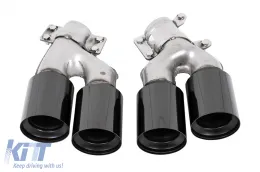 Ákroi Exatmíseon katállhles gia BMW 5 Series G30 G31 G38 (2016-2020) 6 Series G32 (2016-2020) 540i Schediasmós Mavro-image-6127519