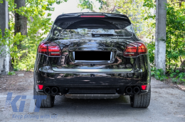Ákroi Exatmíseon katállhles gia Porsche Cayenne 92A V6 V8 Petrélaio (05.2010-09.2014) GTS Schediasmós Mat Mavro-image-6063412