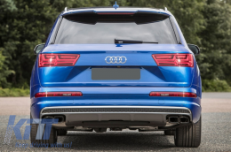 Ákroi Exatmíseon Ourá solínes katállhloi gia Audi Q7 4M (2015-2019) SQ7 Schediasmós Mavro Only 3.0 Benzính-image-6047390