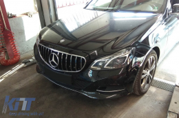 Króm/fekete GT stílusú hűtőrács Mercedes E-osztály W212 sedan, S212 kombi 2014-2016-image-6146487
