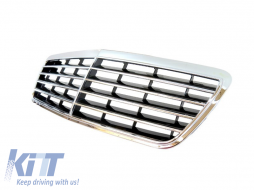 Króm/fekete hűtőrács Mercedes E-osztály W210 1999-2002-image-6144297