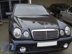 Króm/fekete hűtőrács Mercedes E-osztály W210 1999-2002-image-6144304