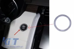 image-0-Kromirani prstenasti okvir za pokretanje tipke prikladan za Land Rover Discovery 5 L462 (2017-) Discovery Sport L550 (2014-) Range Rover Sport L494 (2013-) Evoque L538 Facelift (2014-) Range Rover L40