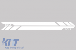 Küszöb spoiler fehér vinil matricával, VW Golf V MK5 2003-2007, GTI Design-image-6046700