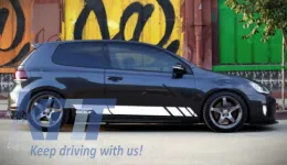 Küszöb spoiler fehér vinil matricával, VW Golf VI (2008-2014), GTI Design-image-6046370