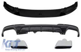 image-5-Labbro Spoiler paraurti per BMW 5er F10 F11 11-17 Diffusore punte M-Performance