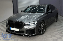 Labio Alerón Parachoque Delantero para BMW Serie 7 G11 G12 LCI M Sport 02.2019+ Negro brillante-image-6102119