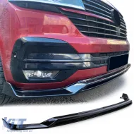Labio del spoiler delantero con splitter y rejilla negro brillante, adecuado para VW Bus T6.1 desde 19-image-6200157