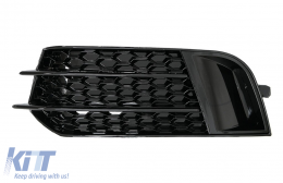 Lado Rejillas Lampara Niebla Cubiertas para Audi A1 8X 2010-2015 RS1 Design Negro brillante-image-6082967