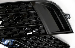 Lado Rejillas Lampara Niebla Cubiertas para Audi A1 8X 2010-2015 RS1 Design Negro brillante-image-6082970
