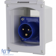 Lakókocsi lakóautó beépíthető CEE 16A 230V csatlakozó aljzat IP44-image-6203208