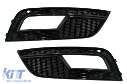 Lampara niebla Cubiertas para AUDI A4 B8 Facelift 2012-2015 RS4 Look Negro-image-6044815