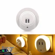 image-60-Lampe mit Photocell LED 1W / 3000K mit 2 USB & Sensor FOS_ME 17-00504