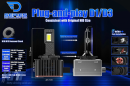 Lamptíres LED D3R Seirá D 6000K 4200LM Ypsilís Ischýos Metatropí gia Xenon-image-6114988