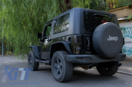 Élargisseurs d'ailes concasseur acier tubes pour JEEP Wrangler Rubicon JK 07-17-image-6050241