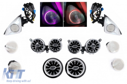 image-73-Lautsprecher Abdeckung AC-Lüftungsgitter Haustür LED Rotary Tweeter 64 Farben für Mercedes E-Klasse W213 S213 2016-2019