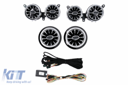 Lautsprecher Abdeckung AC-Lüftungsgitter Haustür LED Rotary Tweeter 64 Farben für Mercedes E-Klasse W213 S213 2016-2019-image-6104360