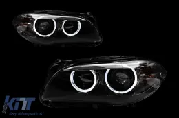 LCI-Typ Xenon-Scheinwerfer-Set geeignet für BMW 5er Reihe F10 Limousine, F11 Touring 2010-2013 mit schwarzem Gehäuse für Modelle mit werkseitigen Xenon-Scheinwerfern-image-6149662