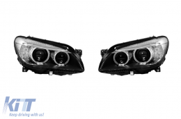 LCI type xenon headlight set suitable for BMW 7 Series F01, F02 2009-2012 for models with factory xenon headlights, left and right - ABBMHX6009872