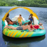 Île gonflable Sunny Lounge Bestway pour 5 personnes avec auvent 291x265x83cm-image-6192413